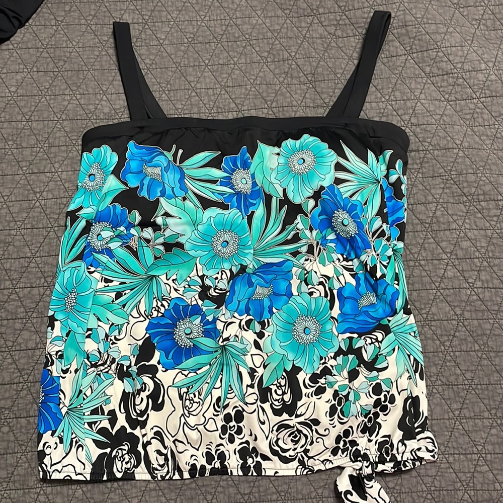 Multicolored swim top.  Size 16.
